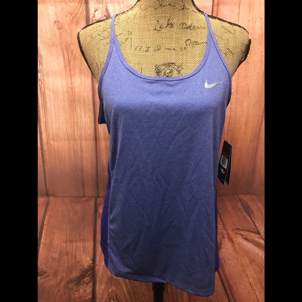 🆕Nike Dri fit running y back tank purple sz large